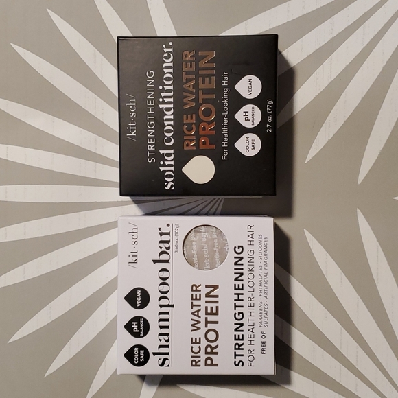 Kitsch Hair Kitsch Rice Water Protein Shampoo Conditioner Bars